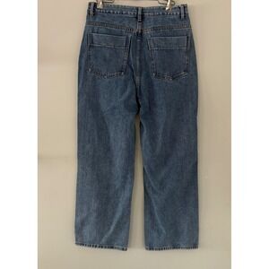 MOTF Curated Effortless Chic‎ Jeans Women's Size L Blue Denim High Rise Straight